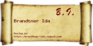 Brandtner Ida névjegykártya
